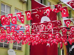 ipe dizili kare süsleme türk bayragı